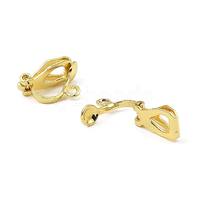 Brass Clip-on Earring Findings KK-Z030-15G-1