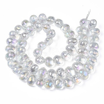Electroplate Glass Beads Strand X-EGLA-S188-22-B03-1