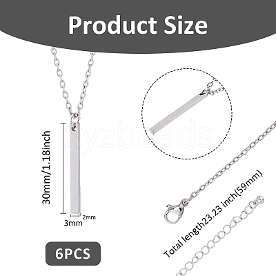 304 Stainless Steel Pendant Necklaces NJEW-FH0001-14A-1