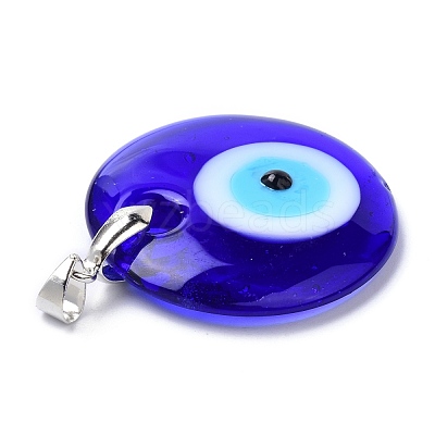 Handmade Evil Eye Lampwork Pendants LAMP-C001-02C-1