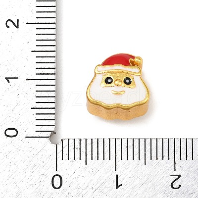 Christams Brass Enamel European Beads LS-KK-F922-03A-G-1