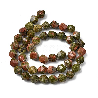 Natural Unakite Beads Strands G-Z119-A31-02-1