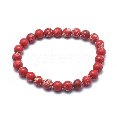 Synthetic Regalite Bead Stretch Bracelets BJEW-K212-A-026-1-1