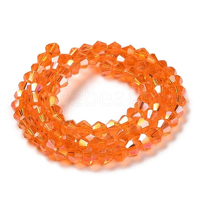 Transparent Electroplate Glass Beads Strands LS-GLAA-F029-3mm-A23-1