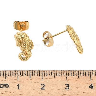 304 Stainless Steel Stud Earrings EJEW-C162-02A-G-1