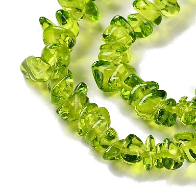 Spray Painted Transparent Glass Beads Strands X-GLAA-P060-01A-11-1
