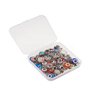 Alloy Rhinestone European Beads MPDL-TA0001-01-1