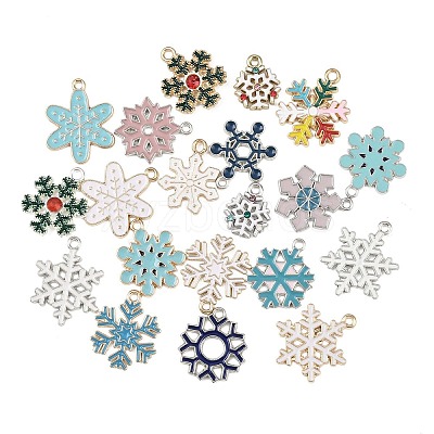 Christmas Alloy Enamel Pendants ENAM-G234-01D-1