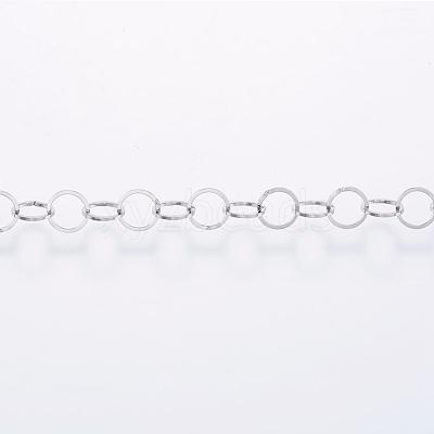 Tarnish Resistant Handmade 304 Stainless Steel Rolo Chains CHS-H007-59P-1