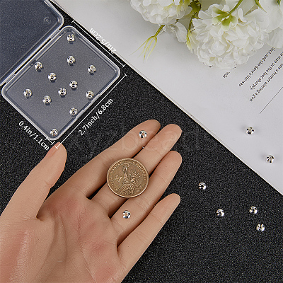 30Pcs 925 Sterling Silver Crimp Beads Covers FIND-BBC0002-98-1