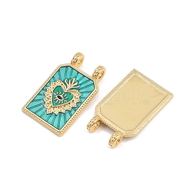 Brass Enamel Pendants X-KK-B157-28A-G-1