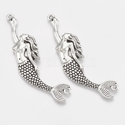 Tibetan Style Alloy Big Pendants TIBEP-T052-31AS-RS-1