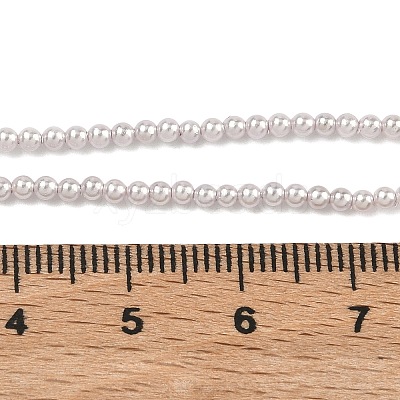 Electroplated Shell Pearl Beads Strands BSHE-G041-2mm-06-1