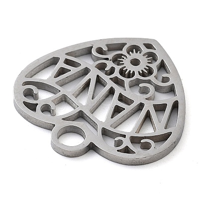 Anti-Tarnish 304 Stainless Steel Pendants STAS-M076-04P-1