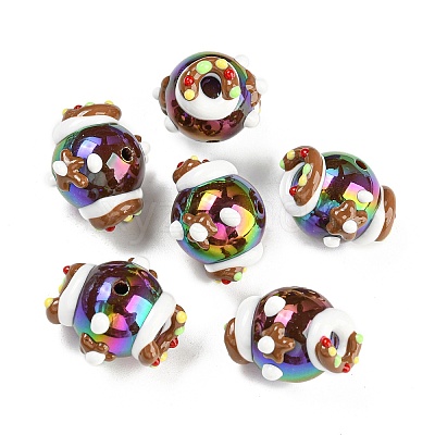 Hand Painted Acrylic with Enamel Beads X-MACR-K354-30-1