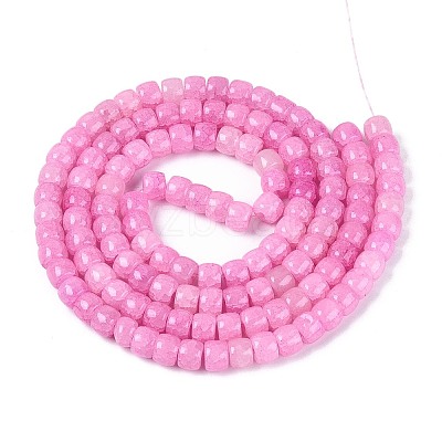 Baking Paint Crackle Glass Beads Strands DGLA-N019-02A-03-1