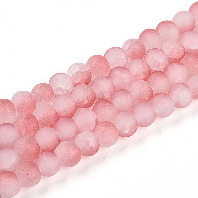 Crackle Glass Beads Strands GLAA-N009-6mm-03-1