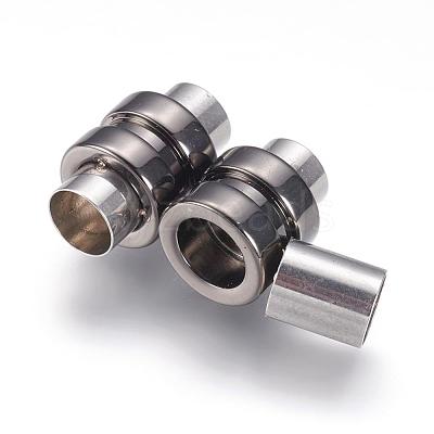 Wholesale 304 Stainless Steel Magnetic Clasps with Glue-in Ends 