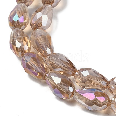 Transparent Electroplate Glass Beads Strands EGLA-N013-T10mm-B23-1