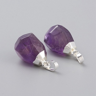 Natural Amethyst Pendants X-G-G845-07S-05A-1