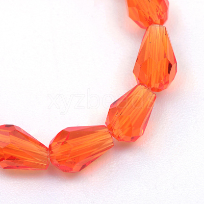 Transparent Glass Bead Strands X-GLAA-R168-3x5-01D-1