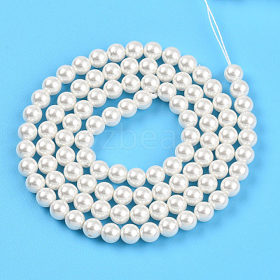 Baking Paint Pearlized Glass Pearl Bead Strands HY-N002-4mm-A11-1