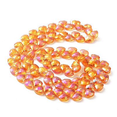 Electroplate Triangle Glass Beads Strands EGLA-A036-11A-FR03-1