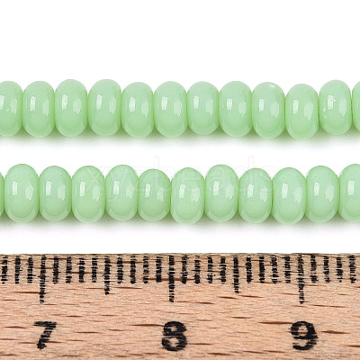 Opaque Spray Painted Glass Beads GLAA-ZX008-4mm-18U-1