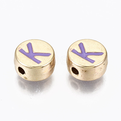 Alloy Enamel Beads ENAM-S122-029K-RS-1