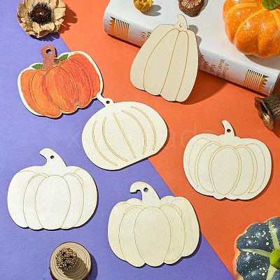 30pcs 6 Styles Wood Pendants WOOD-CJC0019-02-1