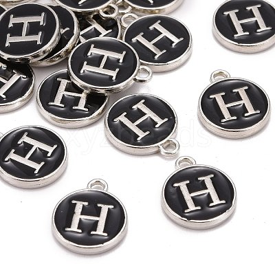 Platinum Plated Alloy Charms X-ENAM-S118-02H-P-1