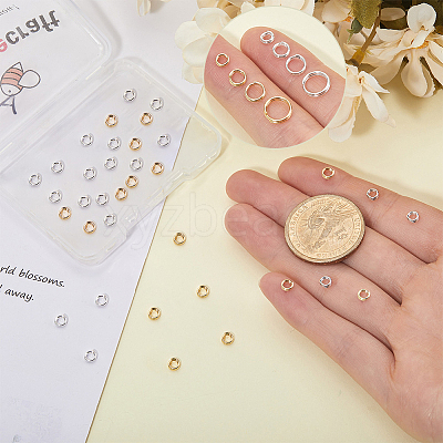 160Pcs 2 Colors Brass Split Rings KK-BBC0023-08B-1