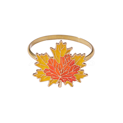 Thanksgiving Day Alloy Enamel Napkin Rings THXG-PW0001-075A-1
