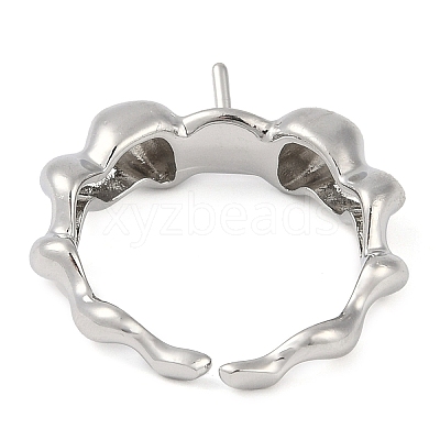 Brass Cuff Finger Ring Settings KK-L219-15C-P-1