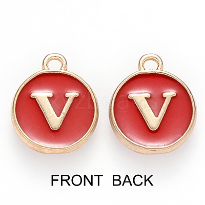 Golden Plated Enamel Alloy Charms ENAM-SZ0001-26C-V-1