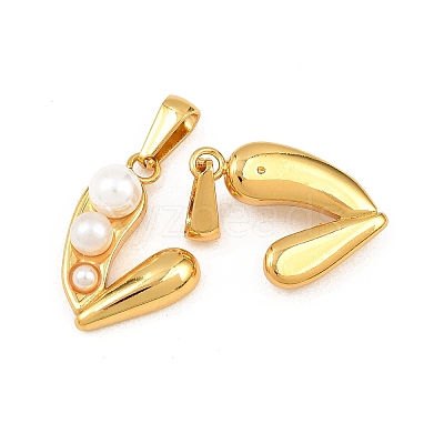 ABS Plastic Imitation Pearl Pendants STAS-P438-28G-1