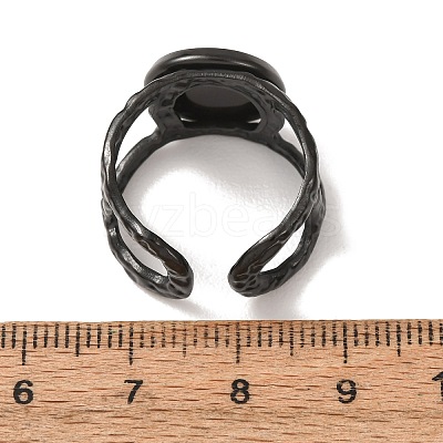 Hammered 304 Stainless Steel Cuff Ring Components SA-CBAC0DF-02C-EB-1