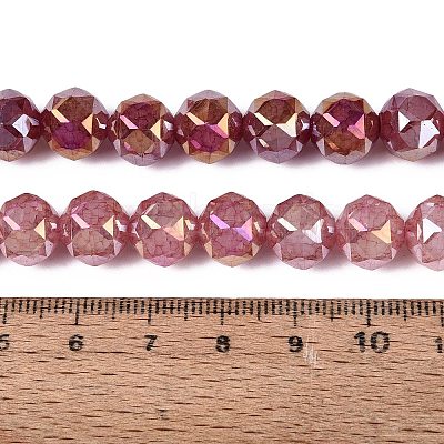 Anti-Tarnish Electroplate Glass Beads Strands GLAA-N064-10mm-14-1