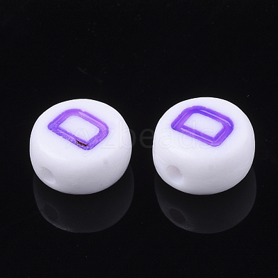 Initial Acrylic Beads OACR-E001-20D-1