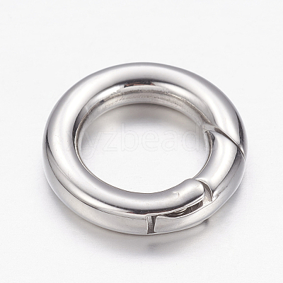Tarnish Resistant 304 Stainless Steel Spring Gate Rings LS-STAS-D070-01P-2-1