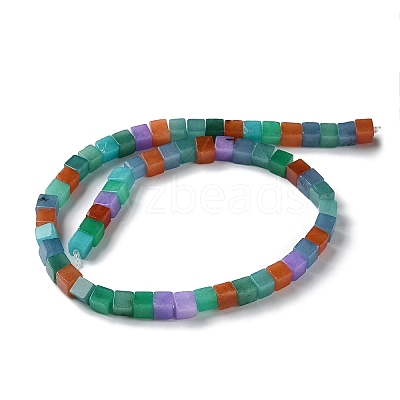 Natural Dyed White Jade Beads Strands G-Q008-C01-01G-1