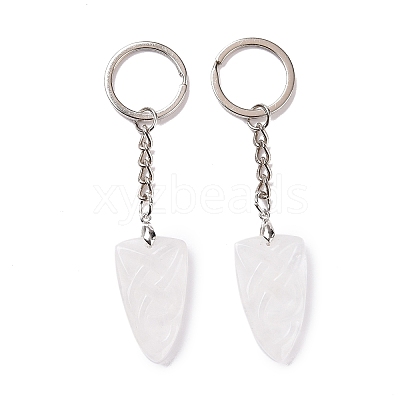 Natural Quartz Crystal Sailor's Knot Pendant Keychain KEYC-E038-03P-06-1
