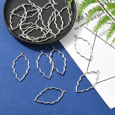 20Pcs Tibetan Style Alloy Open Back Bezel Big Pendants FIND-YW0010-01-1
