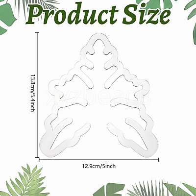 Leaf Shape Acrylic Plant Growth Fixator DIY-WH0430-933A-1