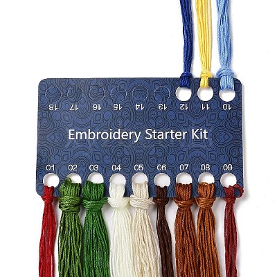 DIY Mushroom Pattern Embroidery Starter Kits DIY-L068-01E-1