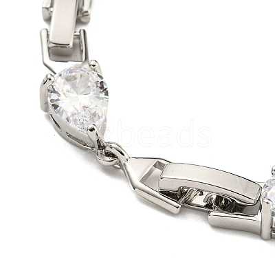 Brass Micro Pave Cubic Zirconia Necklaces NJEW-H027-01P-07-1