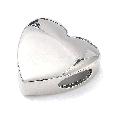 Heart Brass Slide Charms X-KK-P349-18B-P-1