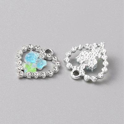 Platinum Alloy Rhinestone Pendants FIND-TAC0008-69P-05-1