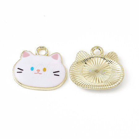 Painted Alloy Pendants PALLOY-P288-02G-07-1