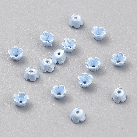 Opaque Resin Bead Caps RESI-CJC0015-29G-1